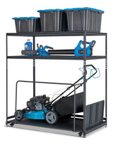 Mastercraft Seasonal Storage Rack with Rolling Platform Cart, Black, 65.5-in x 35.5-in x 68-in image 2