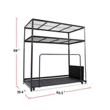 Mastercraft Seasonal Storage Rack with Rolling Platform Cart, Black, 65.5-in x 35.5-in x 68-in image 4