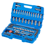 Mastercraft Socket Set, 128-pc, SAE / Metric, CRV, Nickel-Chrome Plating