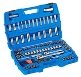 Mastercraft Socket Set, 128-pc, SAE / Metric, CRV, Nickel-Chrome Plating image 2
