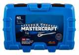 Mastercraft Socket Set, SAE / Metric, CRV, Nickel-Chrome Plating, 41-pc image 5