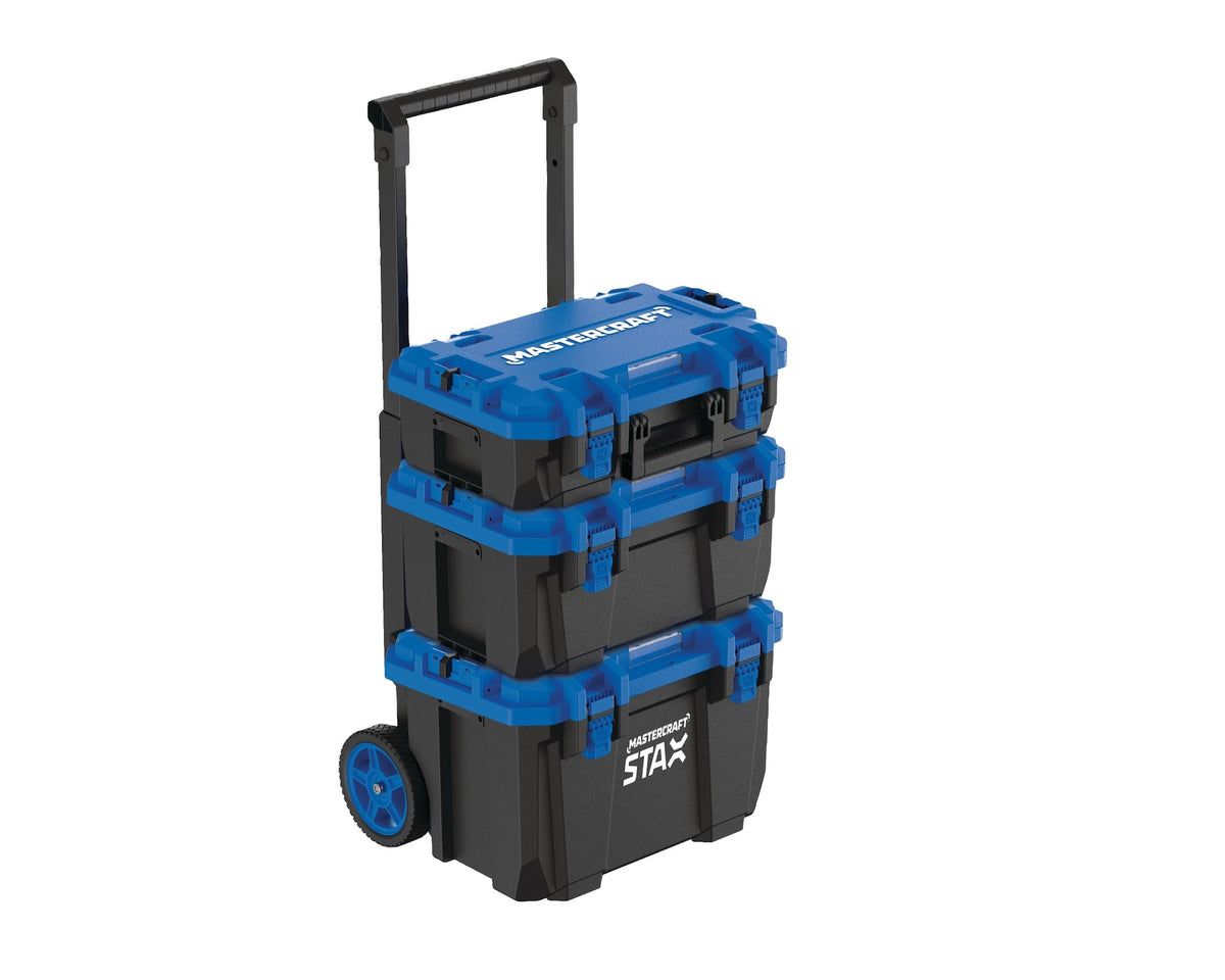 Mastercraft Stax Tool Storage Set with Auto-Locking Mechanism, 3-pc
