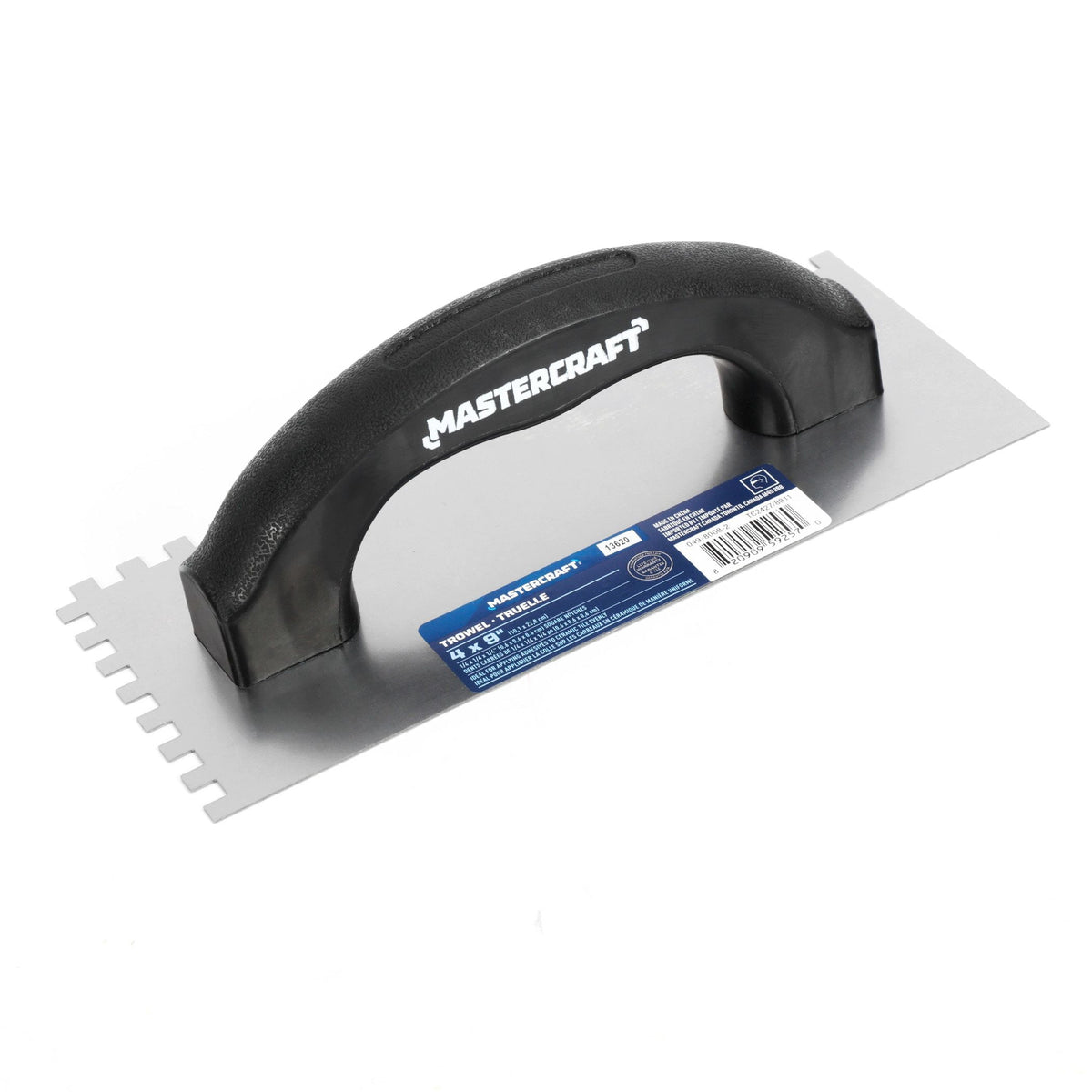 Mastercraft Steel Square-Notch Adhesive Trowel For Ceramic Tile & Flooring