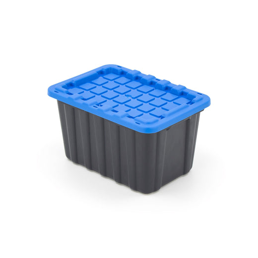 Mastercraft Tiny Heavy Duty Stackable Storage Tote with Lid, Black
