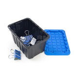 Mastercraft Tiny Heavy Duty Stackable Storage Tote with Lid, Black image 7