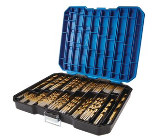 Mastercraft Titanium Drill Bit Set for Wood, Metal, Plastic, 230-pc
