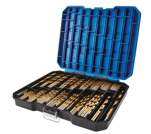 Mastercraft Titanium Drill Bit Set for Wood, Metal, Plastic, 230-pc