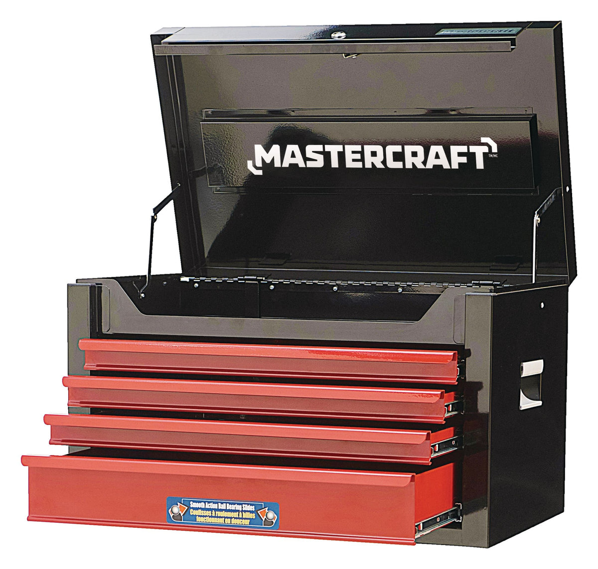 Mastercraft Tool Chest with 4 Drawers, Black & Red, 26-in