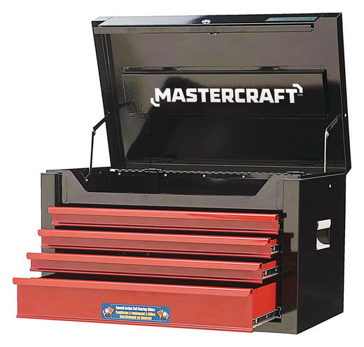 Mastercraft Tool Chest with 4 Drawers, Black & Red, 26-in