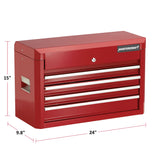 Mastercraft Tool Chest with 4 Drawers, Deep Red, 24-in image 8