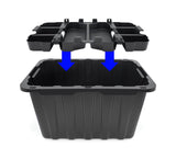 Mastercraft Tote Insert Tray with Carry Handle, Black, 2-pk image 3