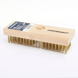 Mastercraft Wood & Brass Wire Block Brush Cleans/Removes Paint, Rust & Dirt From Metal