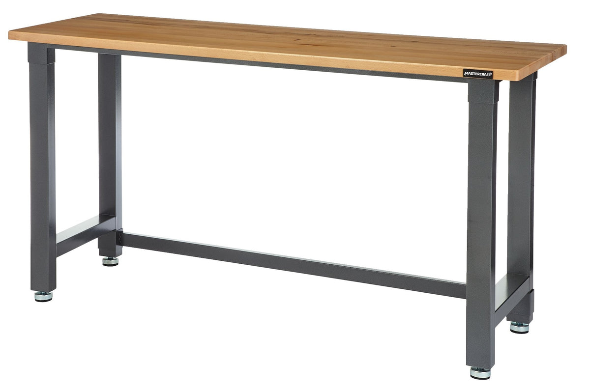 Mastercraft Wooden Top Work Bench, 72 x 24 x 37.5-in