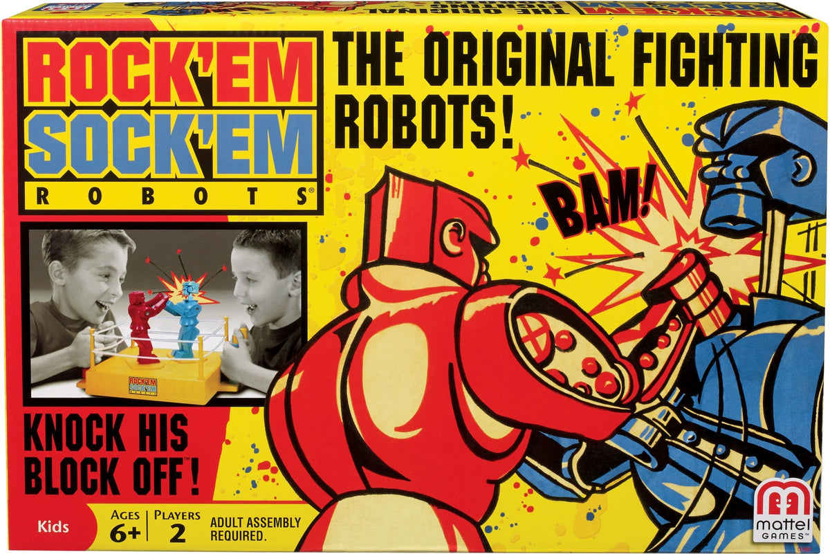 Mattel Rock 'Em Sock 'Em Robots Classic Boxing Match Game for Kids, Ages 6+