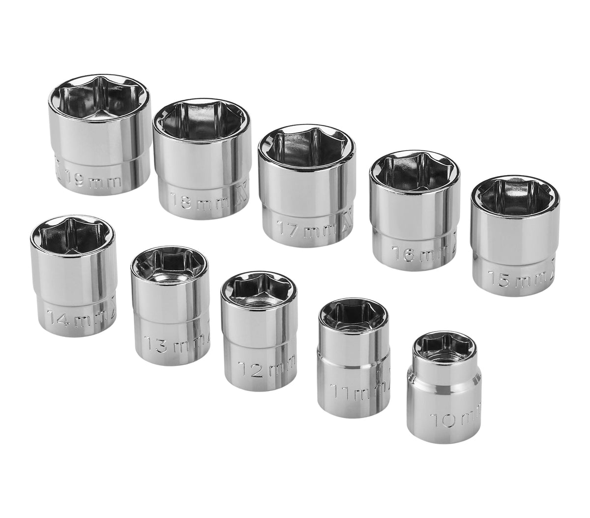 MAXIMUM 10 Piece 3/8" Drive Low Profile Socket Rail