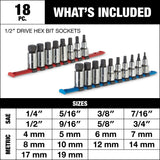 MAXIMUM 1/2-in Drive Hex Bit Socket Set, 18-pc image 3