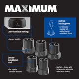 MAXIMUM 1/2-in Drive Impact Bolt & Nut Remover Set, 5-pc image 4