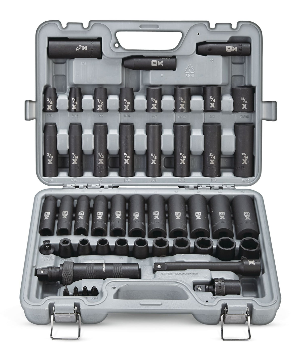 MAXIMUM 1/2-in Drive Professional Grade Impact Socket Set, 48-pc, CRMO