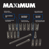 MAXIMUM 1/2-in Drive Professional Grade Impact Sockets Set, 18-pc, Metric image 8