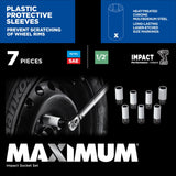 MAXIMUM 1/2-in Drive Wheel Protector Deep Impact Socket Set, 7-pc image 4