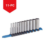 MAXIMUM 1/4-in Drive Deep Socket Set 11-pc, CRV, Nickel-Chrome Plating image 3