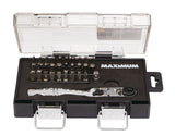 MAXIMUM 1/4-in Drive Ratchet & Bit Set, 31-pc, SAE/Metric