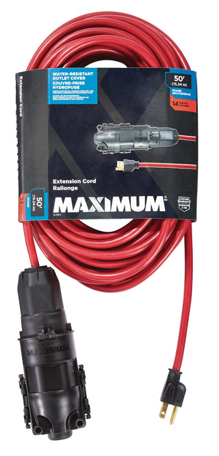 MAXIMUM 14/3 SJTW Weather-Guard Extension Cord, 50-ft