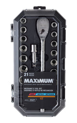 MAXIMUM 21 Piece 1/2" Drive Metric Socket Set image 2