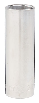 MAXIMUM 21mm 1/2-in Drive Deep Socket 6-Point, CRV, Chrome Plating