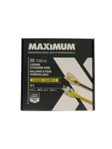 MAXIMUM 25-ft 12/3 Outdoor Extension Cord with Grounded Outlet, Lighted End and Locking Connector, Yellow/Black image 3
