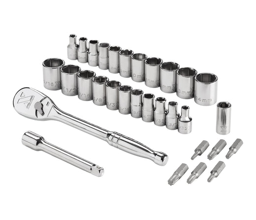 MAXIMUM 31 Piece 1/4" Drive Metric Socket Set