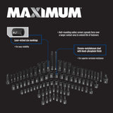 MAXIMUM 3/8-in & 1/2-in Drive Professional Grade Impact Socket Set, 83-pc, CRMO image 5