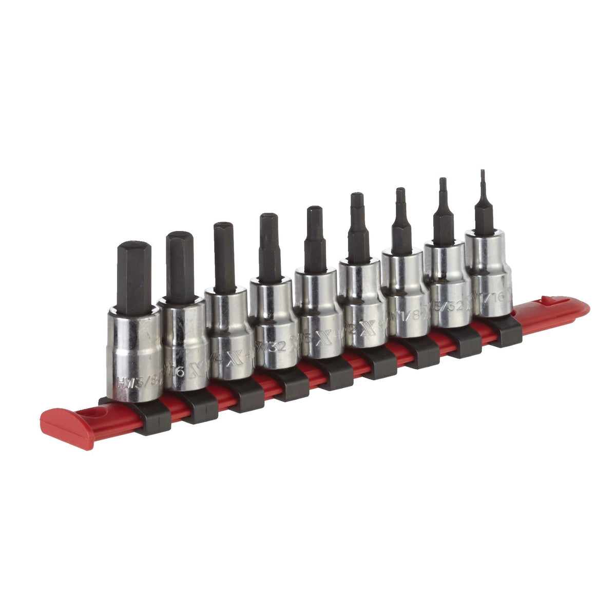 MAXIMUM 3/8-in Drive Hex Bit Socket Set, Chrome-Plated, 9-pc, SAE