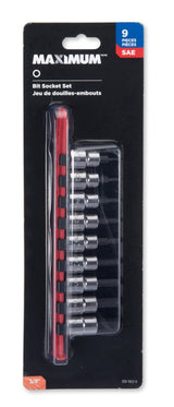 MAXIMUM 3/8-in Drive Hex Bit Socket Set, Chrome-Plated, 9-pc, SAE image 2
