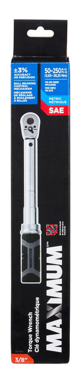 MAXIMUM 3/8-in Drive Torque Wrench, 50-250 in-lbs image 6