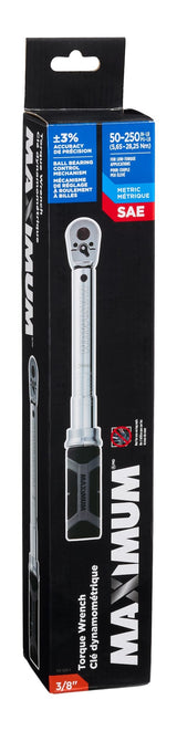 MAXIMUM 3/8-in Drive Torque Wrench, 50-250 in-lbs image 7