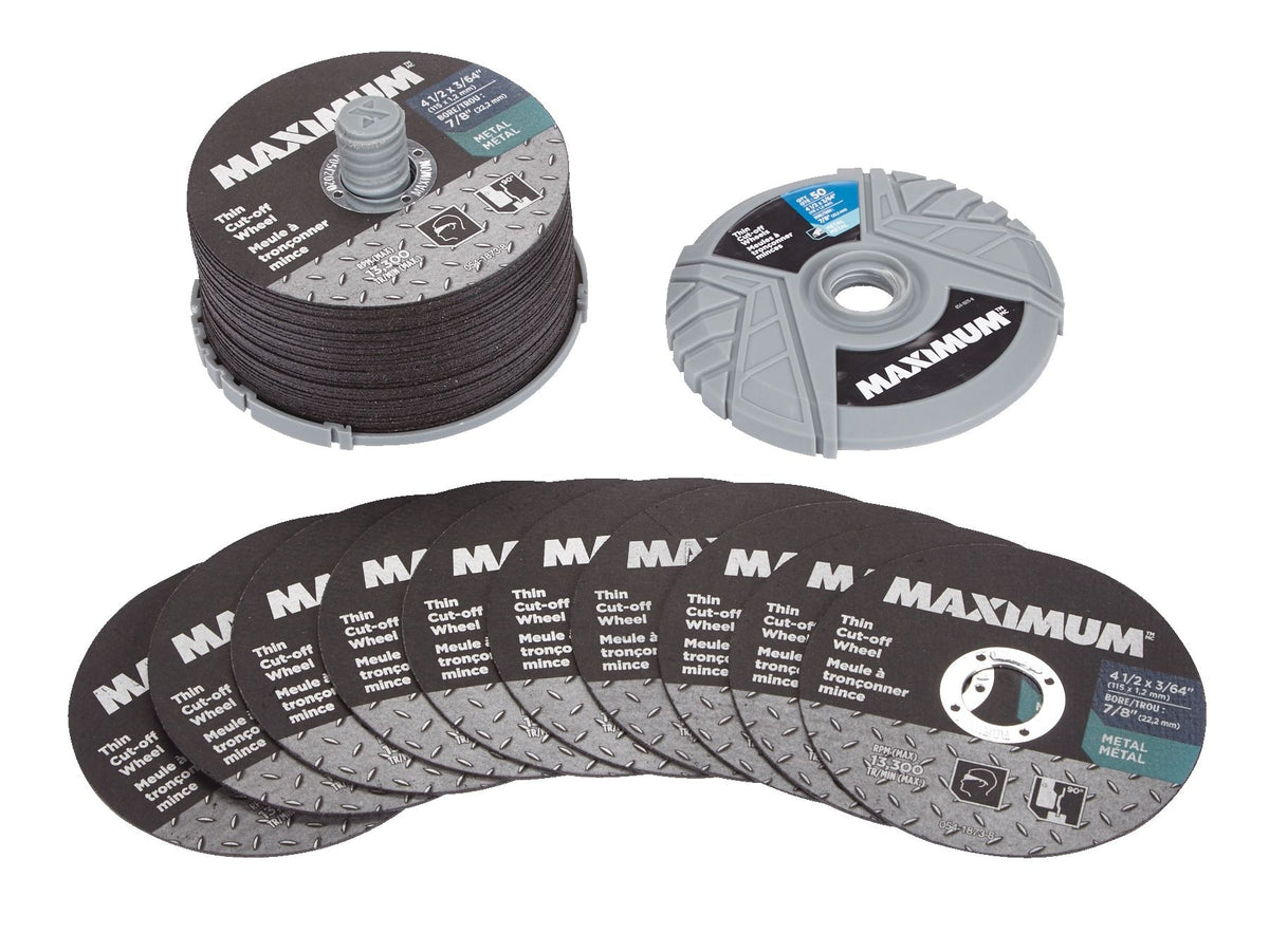 MAXIMUM 4-1/2-in x 3/64-in Aluminum Oxide Thin Cut off Wheel for Metal, 50-pk