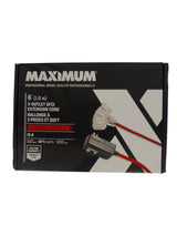 MAXIMUM 6-ft 14/3 Outdoor GFCI Extension Cord with 3 Grounded Outlets, Lighted End, Block/Red