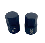 MAXIMUM 9 Piece Impact Stubby Bit Socket Rail Hex SAE