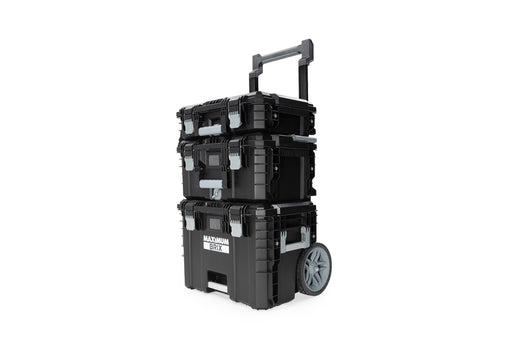 MAXIMUM Brix Modular Portable Toolbox/Tool Storage System with Wheels, IP65, 23-in x 19-in x 33-in, 3-pc