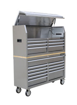 MAXIMUM Butcher Block Top Rolling Tool Storage Cabinet with 10 Drawers, Stainless Steel, 56-in image 6