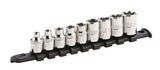 MAXIMUM E-Torx Bit Socket Set, Chrome-Plated, 9-pc