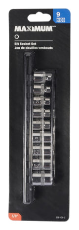 MAXIMUM E-Torx Bit Socket Set, Chrome-Plated, 9-pc image 3