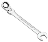 MAXIMUM Flexhead Ratcheting Wrench, Assorted Sizes, SAE/ Metric, Metal, Chrome