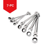 MAXIMUM Flexhead Ratcheting Wrench Set, Alloy Steel, Metric, 7-pc image 7