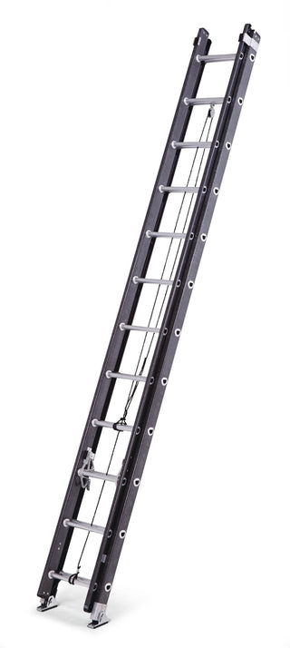MAXIMUM Grade 1 Fiberglass Extension Ladder, 250-lb, 24-ft