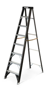 MAXIMUM Grade 1 Fibreglass Heavy-Duty Industrial Step Ladder, 250-lb, 8-ft