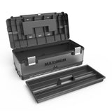 MAXIMUM Heavy-Duty Metal & Plastic Tool Box with Removable Tray, 23-in image 2