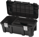 MAXIMUM Heavy-Duty Plastic Tool Box with Removable Tray & Organizer, 22-in, Black image 3