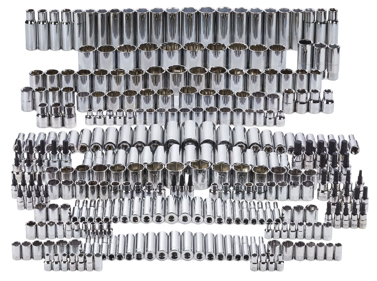 MAXIMUM Master Socket Set, 300-pc, CRV, Nickel-Chrome Plating